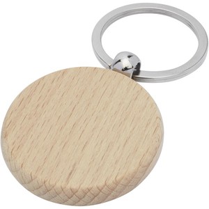 Portachiavi in Legno e Moschettone Senza Marca, Realizzato a Mano in Frassino, Design Rotondo Elegante, Modello 118120-1 per Promozioni - Product Image 1