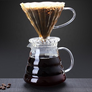 Caffettiera in vetro borosilicato per la preparazione di caffè <span class=keywords><strong>caldo</strong></span> e caffè congelato servire set di vetro - Product Image 6