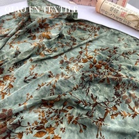 Tissu Spandex fait main fleur brûlée flocage tie-dye nouveau Style chinois Jacquard Stretch rétro Cheongsam robe matériel