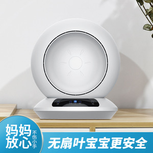 พัดลมตั้งพื้นไร้ใบพัดแบบตั้งโต๊ะ สีขาว ใช้พลังงานไฟฟ้ากระแสตรง พร้อมรีโมทคอนโทรลและตัวตั้งเวลา สำหรับใช้ในบ้านและสำนักงาน - Product Image 4