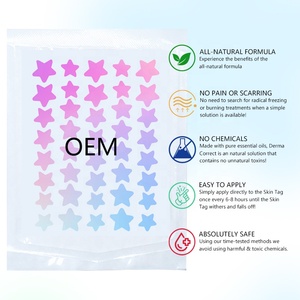 Cerotti Anti-Acne a Forma di Stella Colorati con Aloe Vera, Olio di Tea Tree, Acido Salicilico, Idrocolloide, Organici, Vegani, Restringenti i Pori, 40 Pezzi per la Cura della <span class=keywords><strong>Pelle</strong></span> - Product Image 2