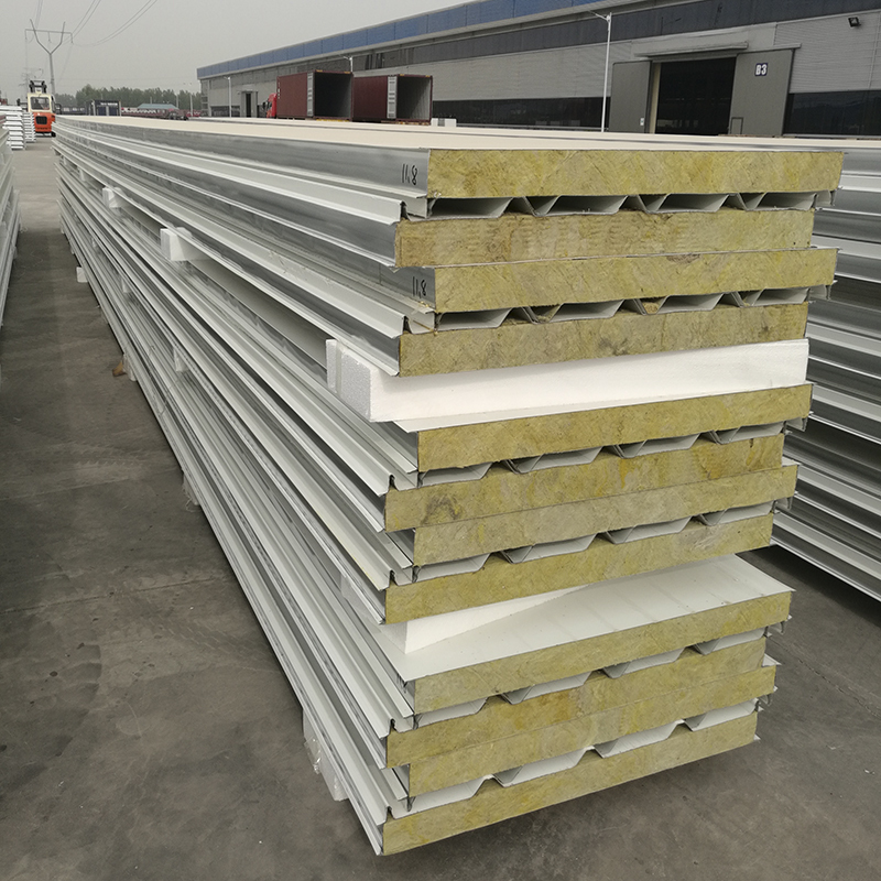 Custom Insulation Rock Wool Roof Sandwich Panel Building Construction Materials Acoustical House Siding Foam for Cool Room