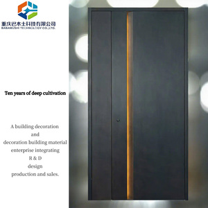 Porte d'entrée robuste en acier avec rupture de pont thermique, résistante à la corrosion, adaptée à toutes les conditions climatiques, pour projets d'entrée principale de villas - Product Image 1