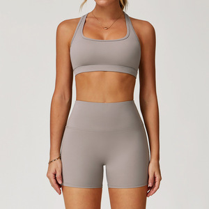 2025 Phụ Nữ Mới Được Xây Dựng Trong Thể Thao Áo Ngực Phòng Tập Thể Dục Phù Hợp Với Màu Sắc Tương Phản Chắp Vá Yoga Quần Short Bùng Xà Cạp Vớ Pilates Tập Thể Dục Mặc - Product Image 5