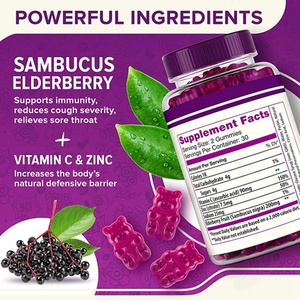 Prix d'usine <span class=keywords><strong>Kids</strong></span> Natures pour adultes Emergen Gummies de sureau biologique avec zinc et vitamine C - Product Image 3