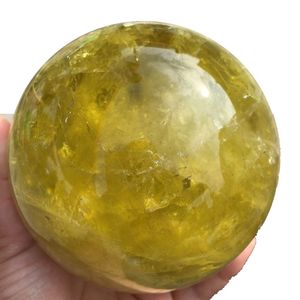Boule <span class=keywords><strong>de</strong></span> quartz naturel jaune, 1 pièce, pierre en citrine, sphère <span class=keywords><strong>de</strong></span> <span class=keywords><strong>cristal</strong></span> <span class=keywords><strong>de</strong></span> guérison, vente en gros - Product Image 1