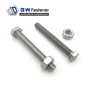 304 Bolt GW Fastsener SS Hex Bolts Nuts Washers 304 316 Stainless Steel Hexagon Head Bolt