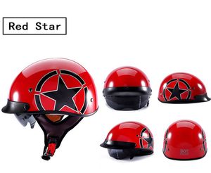 कस्टम क्लासिक डॉट प्रमाणित आधा चेहरा मोटर चक्र टोप विंटेज Accesorios पैरा Casco डे Motos रेट्रो शैली हेलमेट मोटरसाइकिल - Product Image 3