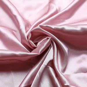 Tissu de satin en polyester brillant de haute qualité, doublure pour les robes