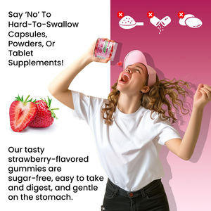 Gommes de cortisol 15 en 1 suppléments de cortisol pour les femmes sans sucre Ashwagandha magnésium <span class=keywords><strong>folate</strong></span> <span class=keywords><strong>B12</strong></span> pour l'équilibre hormonal OEM - Product Image 2