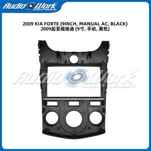 Mejor valorado y precio de fábrica - Marco de radio para coche negro de 9 pulgadas para <span class=keywords><strong>Kia</strong></span> Forte 2009 con aire acondicionado manual - Product Image 3