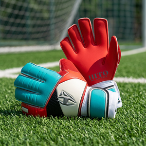 Gants de gardien de but professionnels personnalisés, paume avant en latex allemand 4 mm, dos en silicone injecté, paume plate, marque privée. - Product Image 4