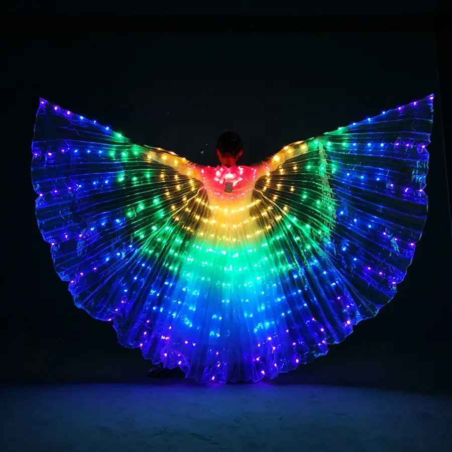 फैंसी ठोस रंग बेली नृत्य गौण खुला नेतृत्व में आईएसआईएस पंख रंगीन नृत्य वेशभूषा नृत्य प्रदर्शन के लिए खुले 360 डिग्री