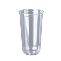 Gobelet à bulles en PET épaissi, jetable, écologique, de style influenceur, en forme de U, 89-sip, pour thé au lait et café à emporter