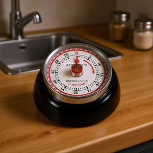 Zassenhaus Kitchen <b>Timer</b> 55 Min Retro Style Black Base - Product Image 3