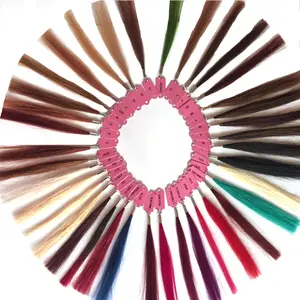 Anel de cor de cabelo humano, venda no atacado 28 ou 38 cores 100% anel de cor do cabelo humano/gráfico de cores/tabela da cor