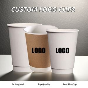 Vasos de Papel para Café con Tapa de Papel de Doble Pared de 90 mm, Ecológicos, de Grado Alimenticio, con Estampado en Caliente, Logotipo Personalizado de Guangdong, al Mejor Precio - Product Image 2