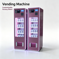 Distributeur automatique intelligent 12 voies, combo haute rentabilité pour snacks, boissons et cigarettes, 12 à 24 TUNNELS pour articles de vente au détail