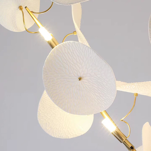 Lotus Feuille Art Fleur <span class=keywords><strong>Suspension</strong></span> Lustre Personnalisé Verre Hôtel Villa Escalier <span class=keywords><strong>Suspension</strong></span> Lampe De Luxe Pays Style Lustres - Product Image 4