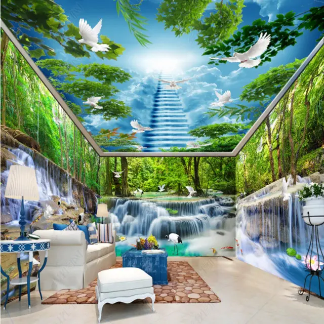 latest snow mountain 3D wallpaper natural mountain wall mural for living room bedroom background wall design