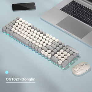 2.4G <span class=keywords><strong>Wireless</strong></span> tre modalità impermeabile <span class=keywords><strong>Mouse</strong></span> e tastiera retroilluminata a LED per ufficio e gioco utilizzano tastiera silenziosa a colori - Product Image 5