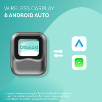 Ottocast Nuevo Dispositivo Inteligente con IA, Carplay Inalámbrico, Android Auto, Adaptador CarPlay Magic Dongle, Caja con IA para Entretenimiento en Automóviles