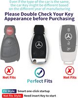 Housse et étui pour clé en TPU Mercedes Benz pour Classe E, CLS, CLK, ML, Classe C, Classe S, SLK, Classe G, GLC, GLE, GLS, Classe M, Classe R, Smart