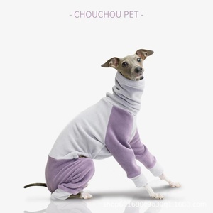 <span class=keywords><strong>Manteau</strong></span> d'hiver doux et extensible bicolore <span class=keywords><strong>pour</strong></span> chiens de race Italian Greyhound et <span class=keywords><strong>Whippet</strong></span>, col montant, chaud, quatre pattes, tenue décontractée - Product Image 3