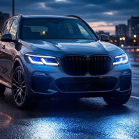 Ensemble de phares LED complets 12V avec yeux de démon bleus DRL, mise à niveau de phare avant pour BMW Série 3 E90 2005-2012