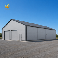 Almacén de Estructura de Acero Prefabricado Duradero, Resistente a la Corrosión, Aislado, Kit de Construcción de Garaje/Taller Metálico