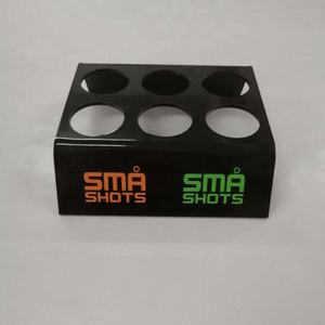 Regalo promocional personalizado 6 Bar de acrílico Wisky cerveza, vino, copa de vidrio titular de la bandeja - Product Image 3