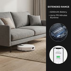 Aspiradora Húmeda y Seca, 8000 Pa de Succión, 3 en 1, Barredora, Mopa, Robot Aspirador Húmedo y Seco con Estación Base - Product Image 5