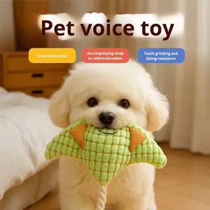 ของเล่นตุ๊กตาเสียงบีบ รุ่นขายดีข้ามประเทศ ซีรีส์มหาสมุทร <span class=keywords><strong>ปลา</strong></span>กระเบน ทนทานต่อการกัด ของเล่นสำหรับสัตว์เลี้ยงช่วยขัดฟัน - Product Image 1