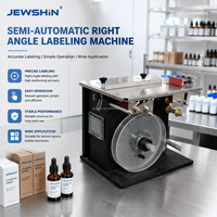 Machine d'étiquetage semi-automatique pour les coins des boîtes, application d'étiquettes de sécurité à angle droit de haute précision