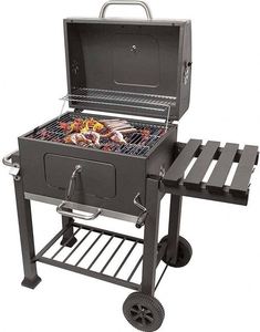 Backyard Outdoor Kitchen Barbecue Smoker <b>Large</b> Trolley Garden Party Black Trolley Cart <b>Bbq</b> Charcoal Grill - Product Image 2