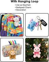 Porte-clés en peluche anime personnalisé, mini-animaux mignons pour enfants de 5 à 7 ans, fabrication en gros en Chine