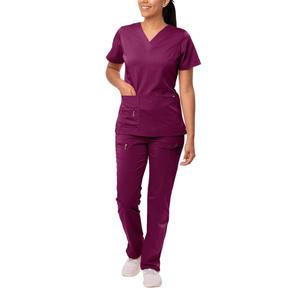 <span class=keywords><strong>Divisa</strong></span> Medica da Donna Nuovo Stile 2024, Completo Uniforme da <span class=keywords><strong>Infermiera</strong></span> con Top con Zip a V e Pantaloni Jogger Elasticizzati da Ospedale all'Ingrosso - Product Image 6