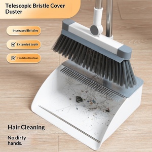Juego de recogedor <span class=keywords><strong>y</strong></span> <span class=keywords><strong>escoba</strong></span> de acero para el hogar, antiadherente, <span class=keywords><strong>plegable</strong></span>, telescópico, para recoger el cabello <span class=keywords><strong>y</strong></span> la basura - Product Image 3