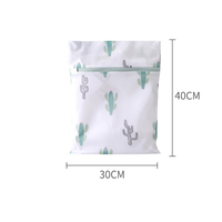 Ensemble de sacs à linge à imprimé cactus, filet de lavage en maille fine pour machine à laver, pour la protection des soutiens-gorge et des vêtements