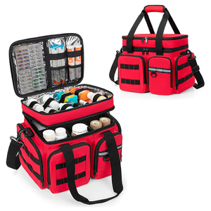 Sac de rangement pour médicaments de voyage, sac de rangement pour flacons de pilules avec poche isotherme pour médicaments et trousse de premiers soins - Product Image 1