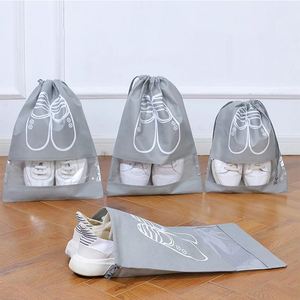 Portable Dustproof <b>Drawstring</b> Non-Woven Travel Storage Shoe <b>Bags</b> - Product Image 1