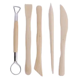 Kit d'outils de modélisme pour le bricolage, ensemble professionnel de 5 pièces, couteau en argile, poterie douce, outils de Sculpture sur bois, burins, Kit d'outils de modélisme du bois