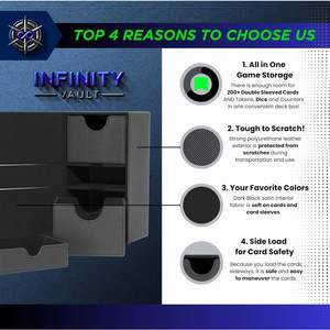 Caja de cubierta de franela de PU con logotipo personalizado Torson para naipes 200 + bandeja de dados de caja doble duradera manga doble para Commander TCG - Product Image 2