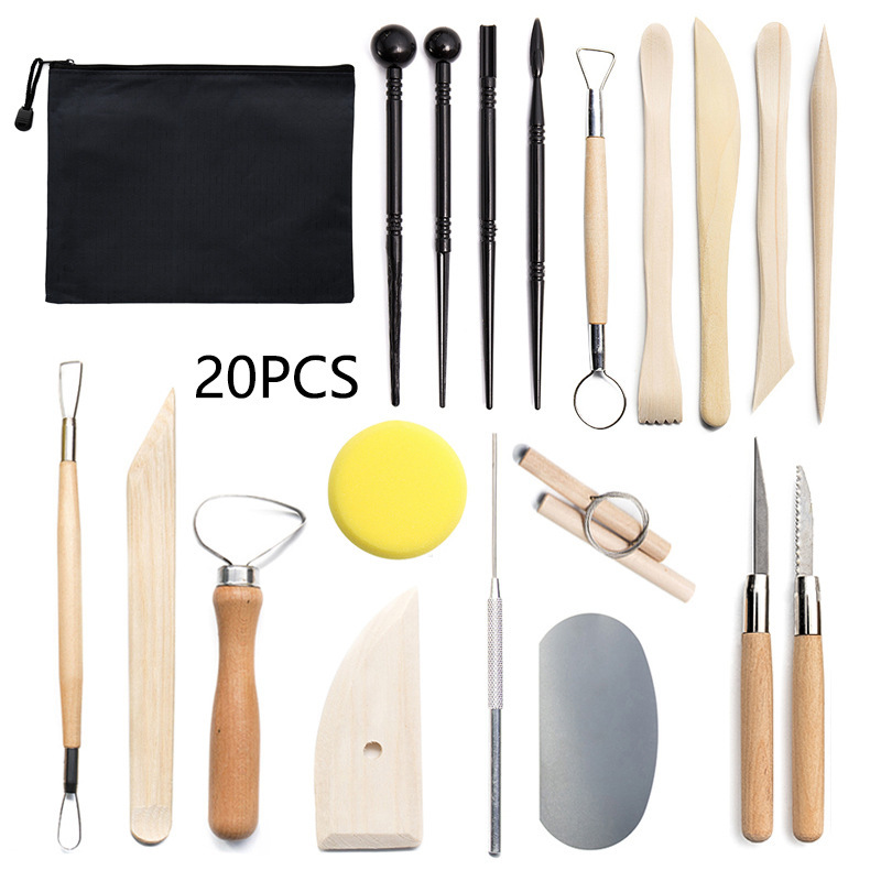 Заводская поставка художественной глины, набор инструментов для моделирования и тиснения ногтей