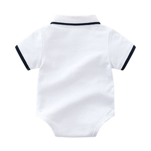Body <span class=keywords><strong>per</strong></span> Neonato Maschio, Stile <span class=keywords><strong>Polo</strong></span> Estivo a Maniche Corte, Leggero, Tinta Unita, Personalizzabile - Product Image 4