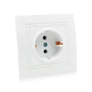 Single Double Germany Schuko Socket 220V 16A Electric Light Wall Switches And Sockets EU Switch Socket