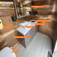 Remorque de Salle de Bain de Luxe Étanche, Toilettes Mobiles Confortables et Portables pour Événements Commerciaux, Van Sanitaire Extérieur