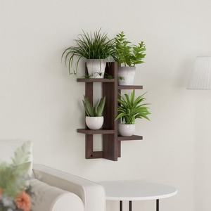 Étagère de rangement simple en bois pour la maison, décoration murale intérieure, support mural en bois massif pour plantes d'intérieur - Product Image 1