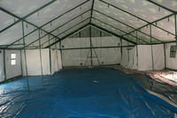 Grande tente murale en toile imperméable double couche, camouflage vert armée, Afrique, quatre saisons, coupe-vent, une chambre, hôpital de campagne pour 30 personnes