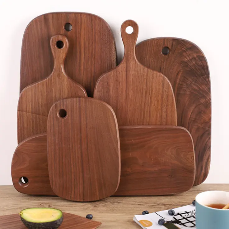 Hot designs elegant Walnut wood cutting board Cheese/Pizaa/Charcuterie plate Board houses wall decor